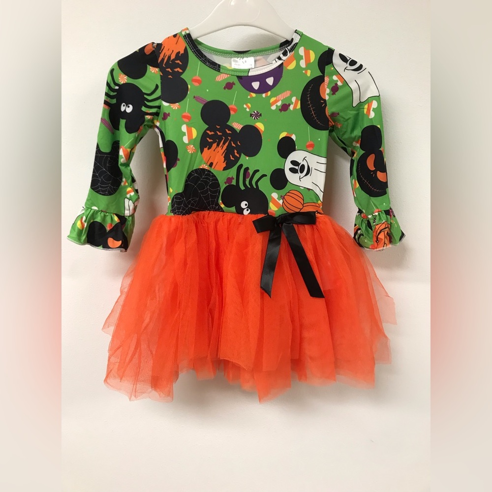 Little Toddler Girl Dress Kids Ghost Halloween Tulle Tutu Dress Outfit Halloween